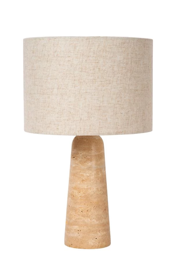 Lucide NIMUE - Tischlampe - Ø 30 cm - 1xE27 - Taupe - ausgeschaltet